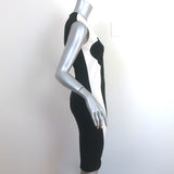 Stella McCartney Wave Colorblock Dress Black/White Size 42 Sleeveless Sheath