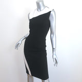 Stella McCartney Wave Colorblock Dress Black/White Size 42 Sleeveless Sheath