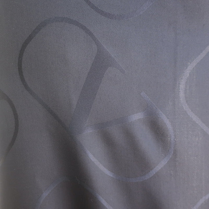 Valentino V Logo Signature Jacquard Shawl Black Silk-Wool NEW