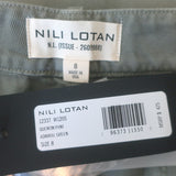 Nili Lotan Quentin Cargo Pants Admiral Green Cotton Twill Size 8 NEW