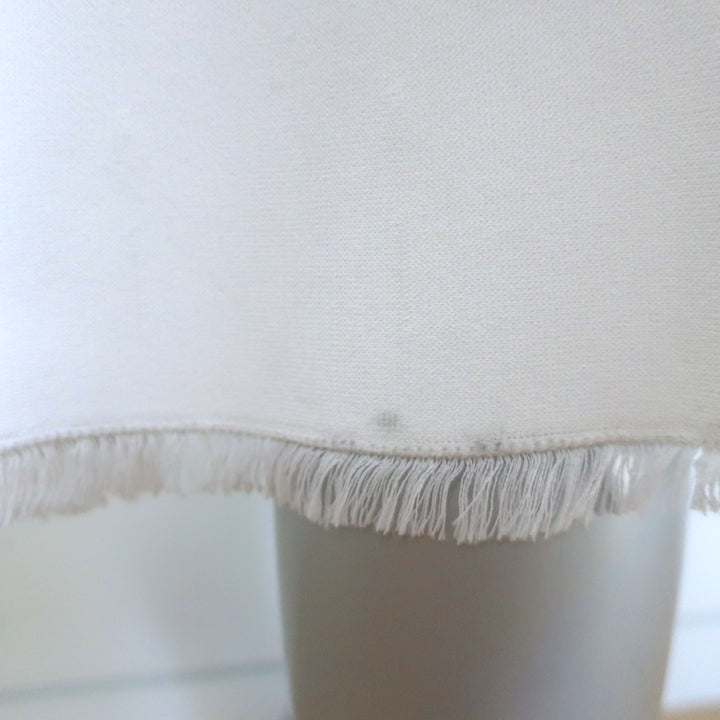 A.L.C. Theresa Sleeveless A-Line Dress White Fringed Knit Size Small