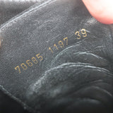 Gianvito Rossi Croft Side-Zip Combat Boots Black Suede Size 39 Lace-Up Booties