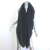 Valentino V Logo Signature Jacquard Shawl Black Silk-Wool NEW