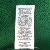 THE GREAT The Scallop Sophomore Cardigan Green/Ivory Cotton-Blend Size 2