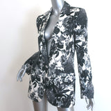 Stella McCartney Frazier Floral Print Blazer Black/White Size 42