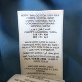 Doen Julienne long-sleeve blouse in Santorini blue cotton-silk, gently pre-owned authentic designer piece