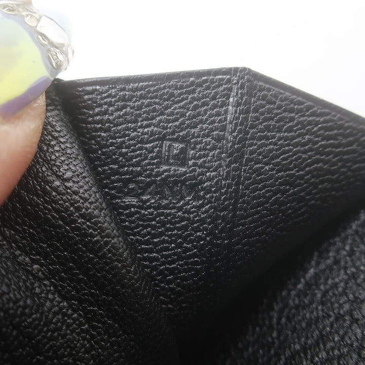 Hermes 2008 Azap GM Combined Wallet Black Epsom Leather Palladium Hardware