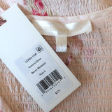 LoveShackFancy Sonora Smocked Mini Dress Light Pink Floral Print Size Large NEW