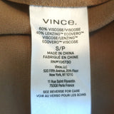 Vince Sleeveless Draped Wrap Dress Gold Satin Size Small NEW