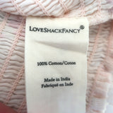 LoveShackFancy Sonora Smocked Mini Dress Light Pink Floral Print Size Large NEW