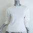 Enfold Ribbed Knit-Sleeve Top Cream Cotton Size 38