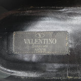 Valentino Noir Rockstud Caged Ballet Flats Black Leather Size 41