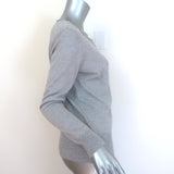 Dries Van Noten Sequin-Front Cardigan Heather Gray Wool-Cotton Size Small