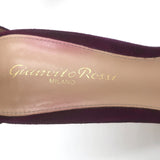 Gianvito Rossi Portofino 105 Ankle Strap Sandals Burgundy Suede Size 36.5
