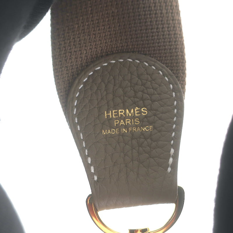 Hermes Evelyne III 29 PM Bag Etoupe Taurillon Clemence Leather Gold Hardware NEW