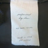 Raquel Allegra ribbon placket midi dress in black liquid satin, size 2, pre-owned (new with tags)