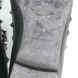 Valentino Noir Rockstud Caged Ballet Flats Black Leather Size 41