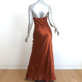 L'Agence Serita Maxi Slip Dress Auburn Silk Size 2 NEW