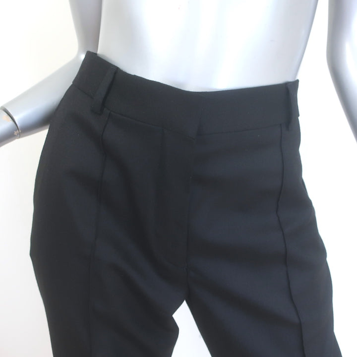 Officine Generale Roxane straight-leg trousers, black wool, authentic pre-owned gently worn luxury size 40