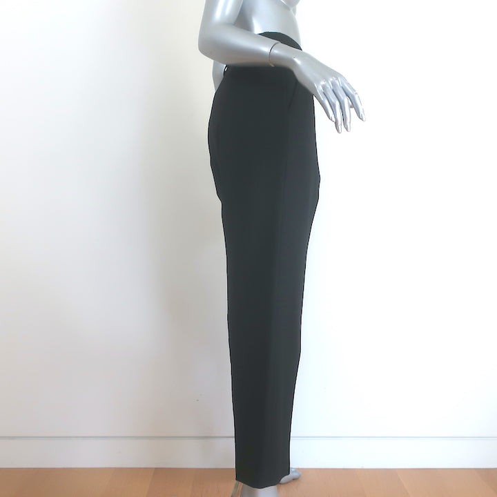 Officine Generale Roxane straight-leg trousers, black wool, pre-owned and gently worn luxury women&