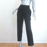 Officine Generale Roxane straight-leg trousers, black wool, authentic pre-owned, gently worn luxury garment