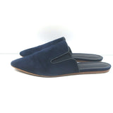 Jenni Kayne Pointed Toe Mules Navy Suede Size 40