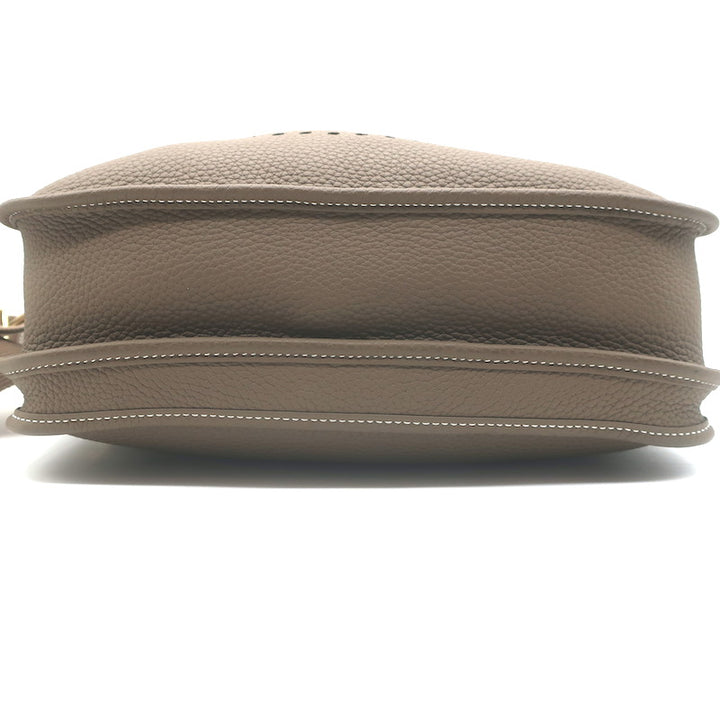 Hermes Evelyne III 29 PM Bag Etoupe Taurillon Clemence Leather Gold Hardware NEW
