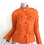 Tory Burch Sgt. Pepper Leather Jacket Orange Size 4