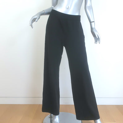 White + Warren cashmere wide-leg pants, black (size M) — authentic pre-owned luxury with soft, gently worn finish.