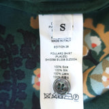 La DoubleJ Foulard Shirt Green Printed Silk Twill Size Small Oversize Blouse