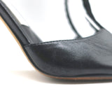 Jimmy Choo Mahine Lace-Up T-Strap Sandals Black Leather Size 37.5