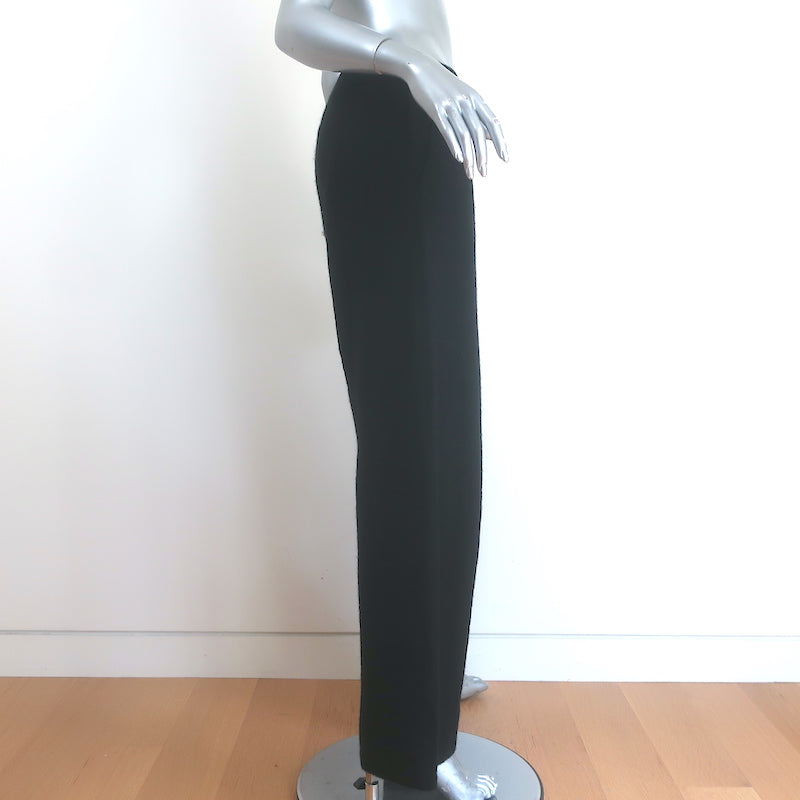 White + Warren cashmere wide-leg pants, black, size M, gently pre-owned with luxe soft finish