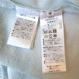 ADEAM Goldfish Mixed-Media Puff Sleeve Top Light Blue Knit & Chiffon Size Medium