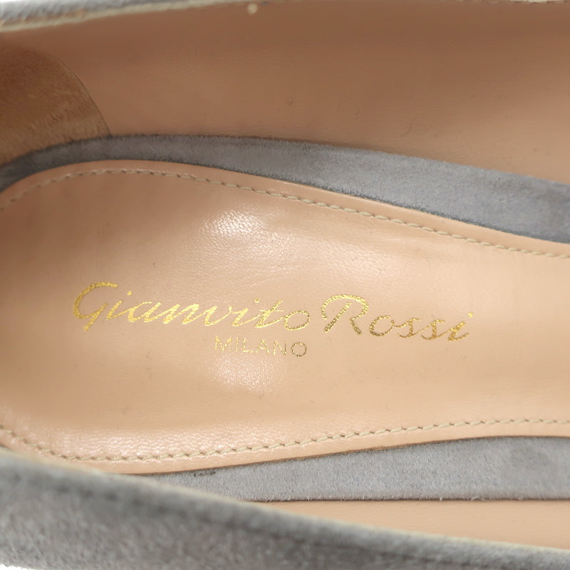 Gianvito Rossi Gianvito 85 Pumps Gray Suede Size 39.5 Pointed Toe Heels