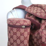 Gucci Alpina Trekking Backpack Burgundy GG Monogram Canvas