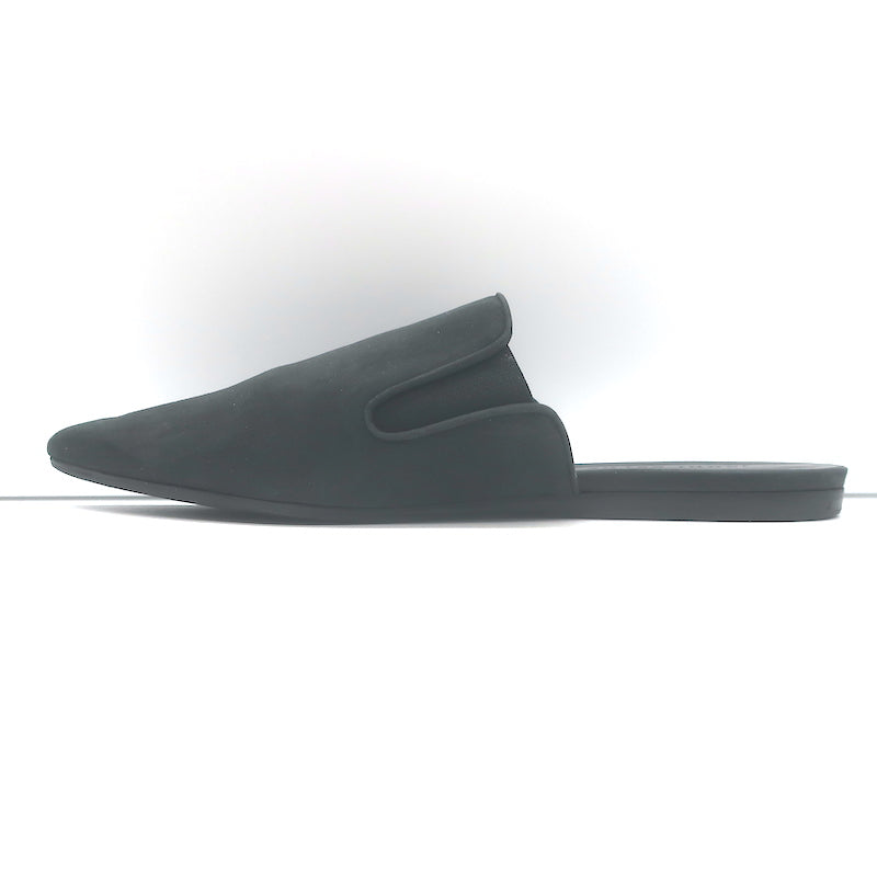 Jenni Kayne Pointed Toe Mules Black Nubuck Leather Size 40