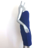 Oscar de la Renta Strapless Dress with Shawl Navy Silk Taffeta Size 10