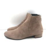 Prada Zip-Back Ankle Boots Taupe Suede Size 38.5