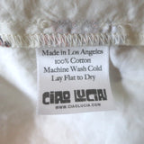 Ciao Lucia Puff Sleeve Midi Dress Georgina White Floral Print Cotton Size Medium