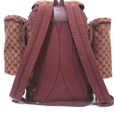 Gucci Alpina Trekking Backpack Burgundy GG Monogram Canvas