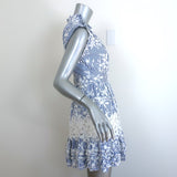 Alexis Olya Striped Embroidered Mini Dress Blue/White Size Small