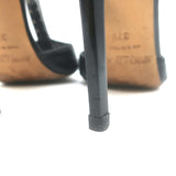 Jimmy Choo Mahine Lace-Up T-Strap Sandals Black Leather Size 37.5