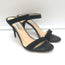 Prada Double Band Sandals Black Suede Size 39 Open Toe Heels