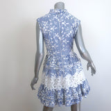 Alexis Olya Striped Embroidered Mini Dress Blue/White Size Small