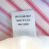 Prabal Gurung Tie-Strap Ruffled Midi Dress Pink/White Striped Cotton Size 6