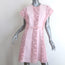 Giambattista Valli Bow-Detail Guipure Lace-Paneled Dress Pink Crepe Size 44 NEW