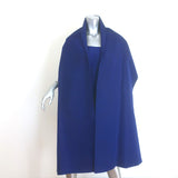 Oscar de la Renta Strapless Dress with Shawl Navy Silk Taffeta Size 10