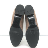 Prada Zip-Back Ankle Boots Taupe Suede Size 38.5