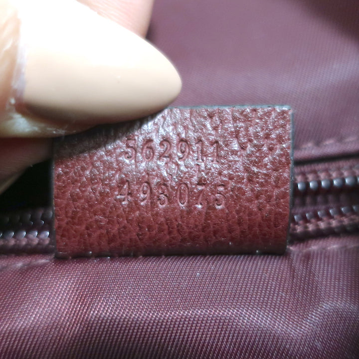 Gucci Alpina Trekking Backpack Burgundy GG Monogram Canvas