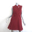 Derek Lam 10 Crosby Sleeveless Utility Mini Dress Burgundy Stretch Cotton Size 6